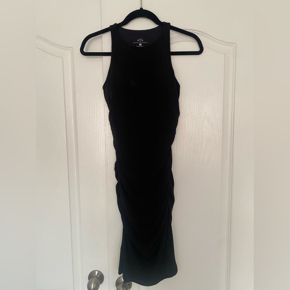 Klassy Network High Neck Open Back Brami Dress